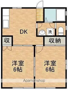 ハイツ栗崎【1階】の間取り